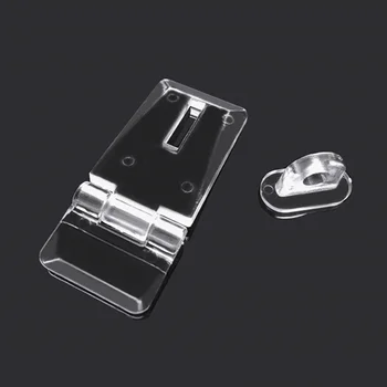 10 комплекта Прозрачни закопчалки за заключване Ясни ключалки Мини кутии за бижута Заключване на пластмасови брави Панти на кабинета Катинар врата