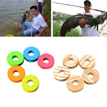 100Pcs риболовна линия кръгла намотка плоча пяна съвет тел въртящи се риболовни принадлежности