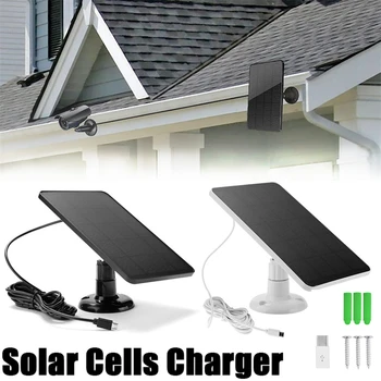 10W 5V зарядно устройство за слънчеви клетки Micro USB + Type-C 2in1 зареждане на преносими слънчеви панели за охранителна камера / малка система за домашно осветление