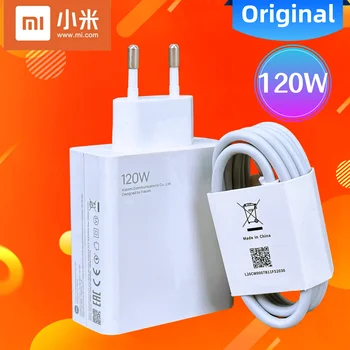 120 вата зарядно устройство Xiaomi 120w Hypercharge турбо заряд EU адаптер за Mi 13 13T 12 Pro 12S Poco F4 GT истински 6A USB тип C кабел