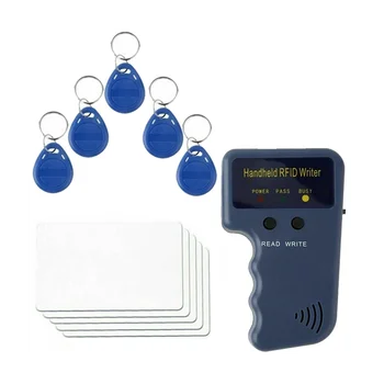 125KHz EM4100 RFID копирни писатели дубликатор програмист четец + T5577 EM4305 презаписваем ID Keyfobs Tags Card