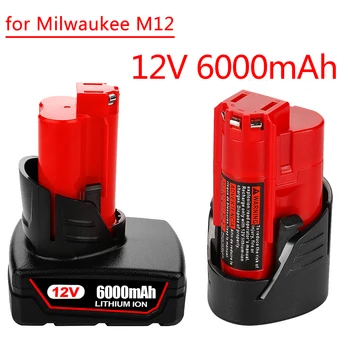 12V батерия 6.8Ah / 12.8Ah акумулаторна батерия за Milwaukee M12 XC акумулаторни инструменти 48-11-2402 48-11-2411 48-11-2401 MIL-12A-LI