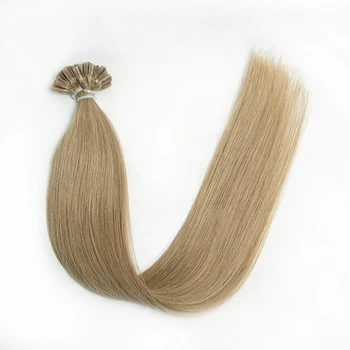 #18 Цвят U Съвет Кератин коса разширение естествена човешка коса Hot Fusion Italiana нокти капсули PreBonded 12-24 