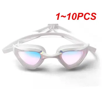 1~10PCS Професионален обектив за UV защита против мъгла Мъже Жени Очила за плуване Водоустойчиви регулируеми силиконови очила за плуване в