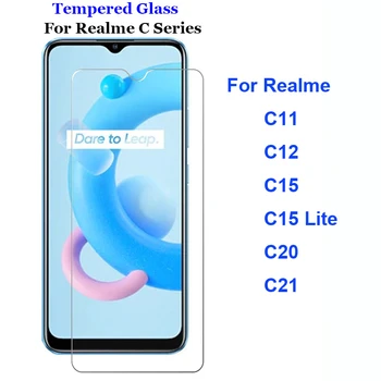 2-1Pcs стъкло за Realme C20 C21 C11 C12 C15 Lite закалено стъкло екран протектор филм за Realmi Realme C20 Pelicula De Vidro