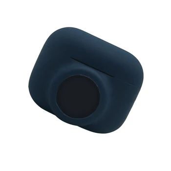 2 в 1 защитен капак удароустойчив слушалки чанта водоустойчив защита черупка слушалки защитен ръкав тъмно синьо