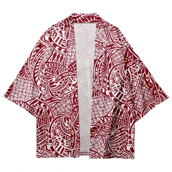 2023 Японско кимоно мъжки и дамски Harajuku традиционно кимоно Paisley модел плажна риза летни халати 9