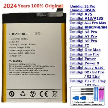 2024 Оригинална батерия за UMI Umidigi A5 A7 A7S A9 Pro A11S A13S A11 Pro Max Bison GT2 X10S F2 F1 Мощност 3 S2 G1 C1 Z2 S3 S5 Pro