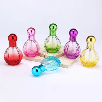 20ML Сферична цветна стъклена бутилка за парфюм Празна бутилка за пътуване Преносим козметичен калъф Малък преносим контейнер за грим