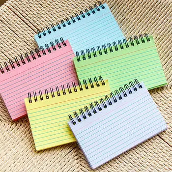 4Pcs бележник намотка дизайн дневник бележник гладко писане цветни управлявани бележници за проучване офис училище