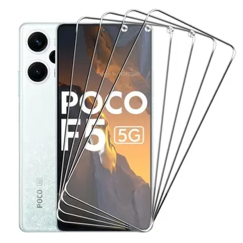 4Pcs екран протектор за Xiaomi POCO F5 Pro M5S X3 X5 Pro 5G X4 F4 GT X3 NFC F2 Pro X3 GT M5 C40 M4 закалено стъкло