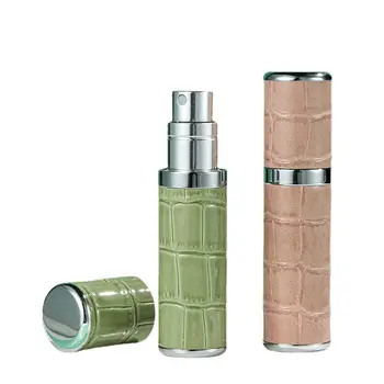 5ML Мини кожа покрита висок клас парфюм сплит бутилка пътуване преносим спрей бутилка парфюмирани ултра фина мъгла за многократна употреба бутилки