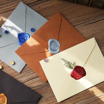 5pcs Реколта пликове DIY пощенска картичка поздравителна картичка сватбена покана писмо подложка чанта за съхранение корейски канцеларски материали офис консумативи