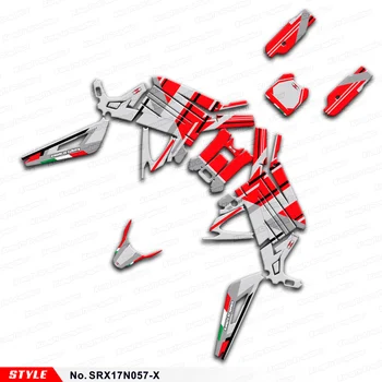 Aftermarket Персонализирани графични винилови стикери за Sur-Ron Light Bee X S Електрически велосипед за мръсотия, стил No SRX17N057-X, червен сив