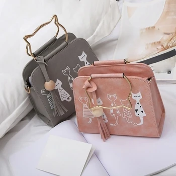 Animal Messenger чанта рамо чанти за жени чанти котка заек модел рамо crossbody чанта малки чанти за жени