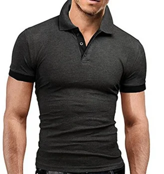 B2655 MRMT 2023 Чисто нова мъжка тениска ревера случайни къси ръкави шевове мъжки тениска за мъжки плътен цвят пуловер Top Man
