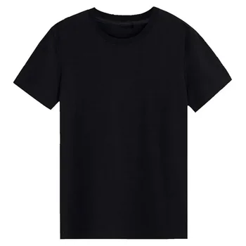 B6083 Тънка тениска Мъже Обикновена тениска Стандартна празна тениска Черно бяло Тийс Топ Ново