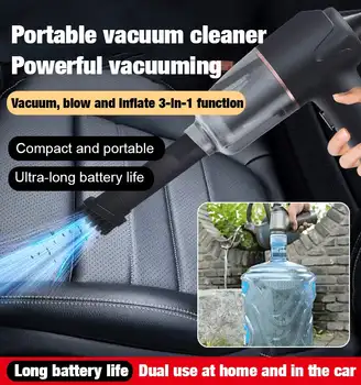 Blow, Vacuum and Inflate all-in-one Акумулаторна прахосмукачка за дома и колата Handheld Силно безжична мивка Домакински уред