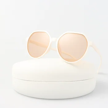 Brand Designer Реколта кръгли слънчеви очила Жена мода неправилна рамка слънчеви очила женски ретро нюанси огледало Oculos De Sol