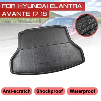 Car Floor Mat Килим Заден багажник Анти-кал покритие Анти-надраскване Удароустойчив водоустойчив за Hyundai Elantra Avante 2017 2018 Auto Mat