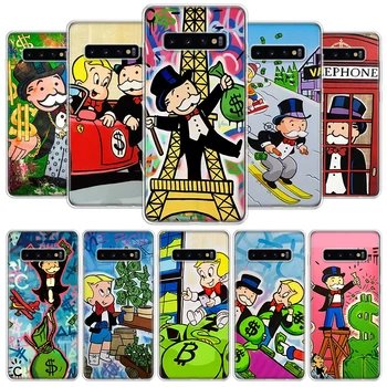 Cartoon Dollar Monopolys Калъф за телефон за Samsung Galaxy S20 FE S21 + S22 S23 Ultra S10 Lite S9 S8 Plus S10e S7 Edge Coque