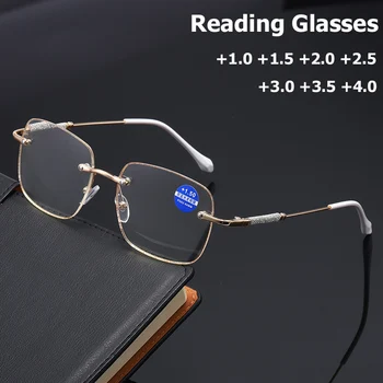 Diamond Cut очила за четене Луксозни модерни анти синя светлина далечни очила Дамски анти синя светлина оптични очила диоптик