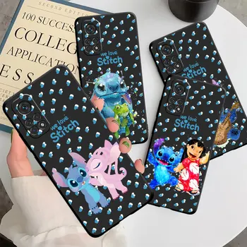 Disney Stitch сладък калъф за Xiaomi Poco X3 NFC X5 X4 11 Lite 11T 12 13 10T 9T F3 F1 C40 M3 M4 M5 Черен мек капак за телефон Funda