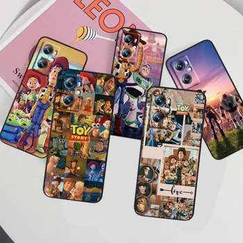 Disney Toy Story Cartoon For OPPO Find X6 X5 X3 A54S A5 A94 A16 A53S A57 A74 A72 A98 A78 A96 A9 5G Черен калъф за обратно телефон