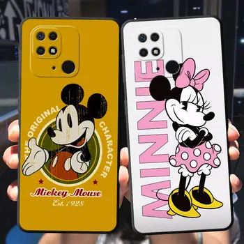 Disney Мики Мини Маус Калъф за телефон за Redmi Note 12 9 10 Pro 8T 8 7 10 11 Pro 9T 9S 10S 12S 11S 12 Черен мек брониран капак
