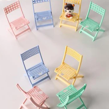 Dollhouse Miniture декорация аксесоари кукли сгъваем стол мебели телефон притежателя подарък орнаменти