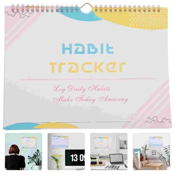 English Habit Tracker Learning Planner Goal Journal Тренировка Ежедневен недатиран календар