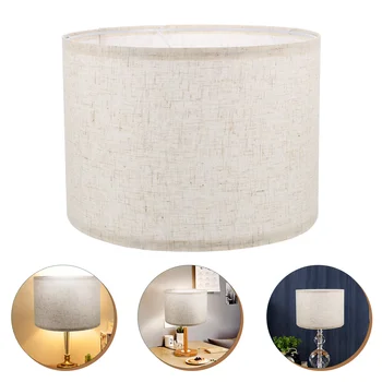 Fabric абажур бяла стена sconce бельо лампа-комин полилей етаж подмяна маса Ferroalloy домашна светлина капак екран