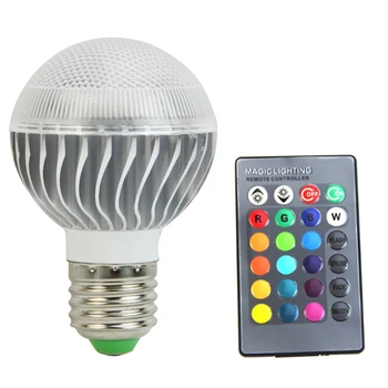 G6DA E27 Led лампа за димиране 16 цвята RGB крушка 220V Led крушка 15W за интелигентно управление Led RGBW лампа Начало декор