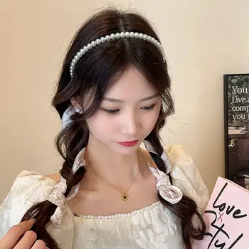 Hair Wear All-match Courtly Style Balletcore Hair Hoop Women Hair Accessories Ribbon Hair Band Korean Style Лента за глава