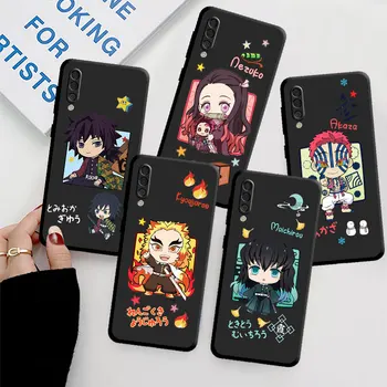 Japan Cute Demon Slayer Soft Case за Samsung Galaxy A03 Core A02s A50 A42 5G A04e A20s A10 A30s A70 удароустойчив черен капак