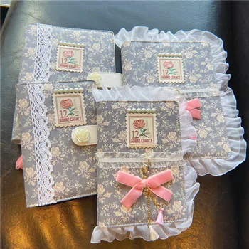 Lovely Girl Loose-leaf Set Book Diary Rose Hand Tent Book Cloth Art Lace Edge Notebook