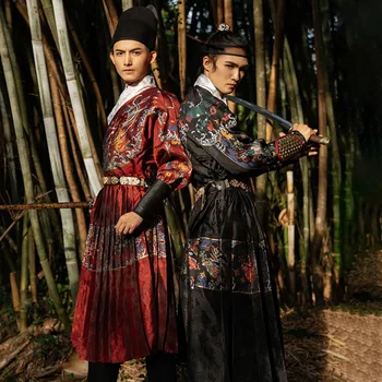 Men Hanfu Китайски традиционен стил Ming Dynasty Летяща риба Костюм Мъже Ханфу облекло Мода Xxl Tradicional Hombre Hanfu
