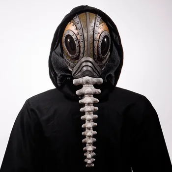 NEW The Sandman Morpheus Mask Косплей Кралят на мечтите Дълъг нос Steampunk Латексова каска Хелоуин парти Карнавален костюм Реквизит