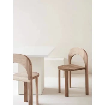 Nordic масивна дървесина японски стил минималистична модерна облегалка със сгъваеми столове, кафенета, частни квартири, столове за хранене за свободното време