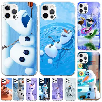 Olaf снежен човек замръзнало покритие за Apple iPhone 11 12 13 Mini 14 15 Pro Max 7 8 Plus SE 2020 X XS 6 6s 5 5s силиконов прозрачен калъф за телефон