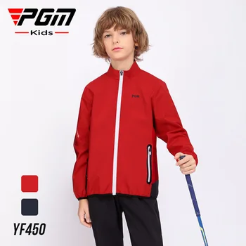 PGM Детско голф яке Есенна и зимна мода Момчета носят цип Windbreaker Младежки ветроупорни топли дрехи YF450