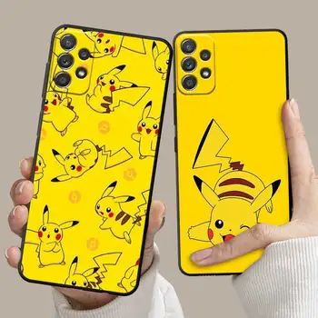Pokemon карикатура Pikachu Bulbasaur Squirtle телефон случай за Samsung Galaxy A12 A53 A52 A13 A51 A14 A71 A72 A73 A33 A21s Funda