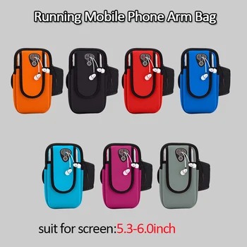 Running мобилен телефон ръка чанта открит спортни гмуркане материал съхранение чанта за мъже и жени водоустойчив джоб с жак за слушалки