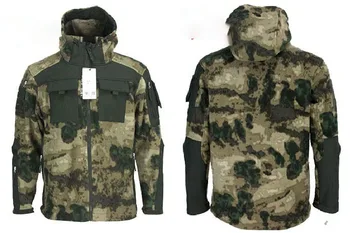 Russian Mox Camouflage Special Forces Storm -S Hooded Grab Velvet Tactics Soft Shell Jacket Spring and Autumn Outdoor