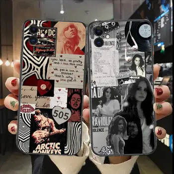 Singer Lana Del Rey TPU калъф за телефон за Apple iPhone 13 12 11 14 Pro Max Mini SE XR X XS Max 6 15 8 7 Plus Луксозен подарък мека корица