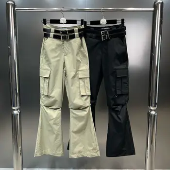 summer 2023 двойна колан страничен джоб декорация прави за тънък сладък готин товар ежедневни панталони тенденция
