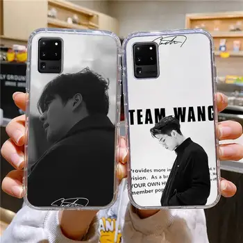 Team Wang Jackson GOT7 калъф за телефон за Samsung Galaxy S10 S10e A70 Edge S22 S23 Plus Ultra Note10 прозрачен залив