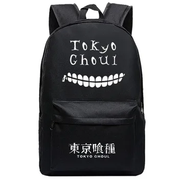 Tokyo Ghoul аниме раница черен прост колеж стил училище раница за тийнейджъри дете голям капацитет мъже жени пътуване раница