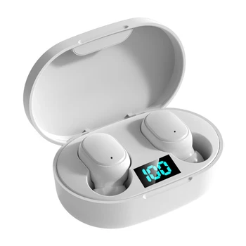 TWS E6S безжични слушалки Bluetooth-съвместими V5.1 слушалки слушалки с микрофон Спортни шумопотискащи мини слушалки за Xiaomi
