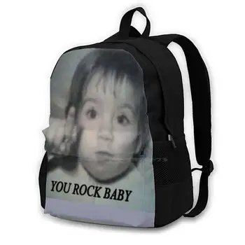 You Rock Baby Backpack For Student School Laptop Travel Bag You Baby Baby Babies You Kid Kids Children And Roll N Roll